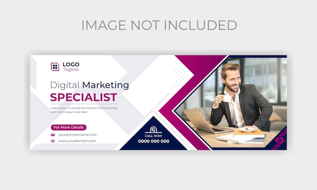 Creative marketing agency social media cover design template