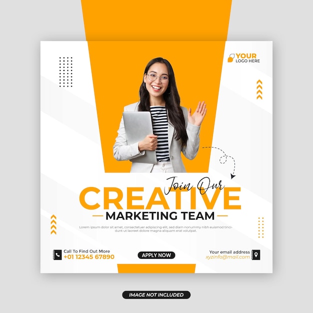 Creative Marketing agency social media post template