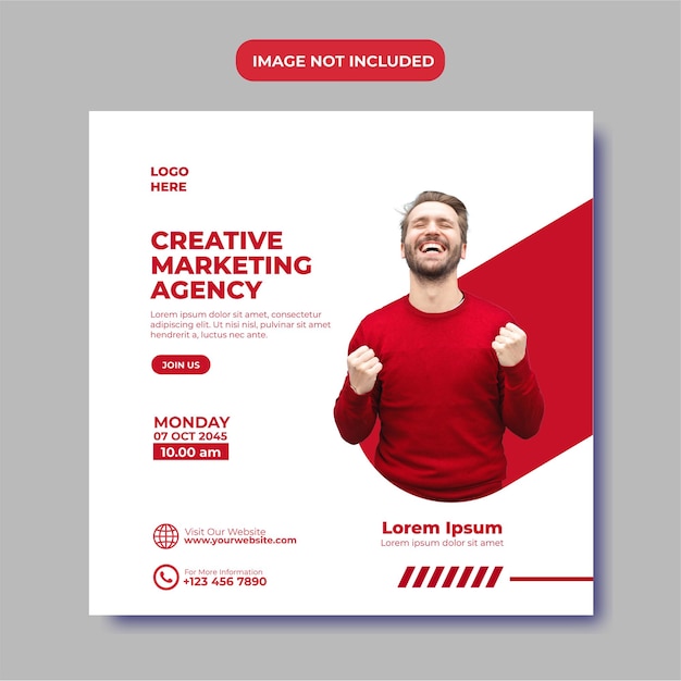 Creative marketing agency social media template