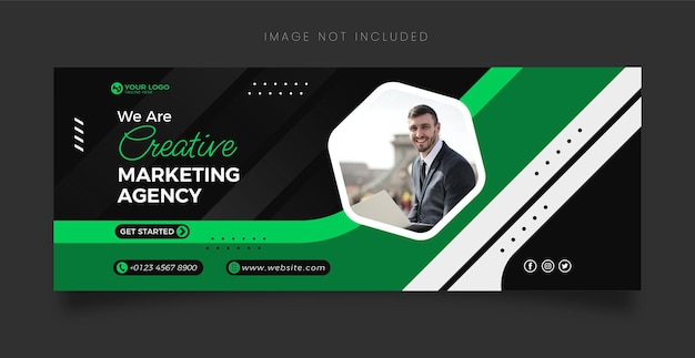 Creative marketing agency web banner template