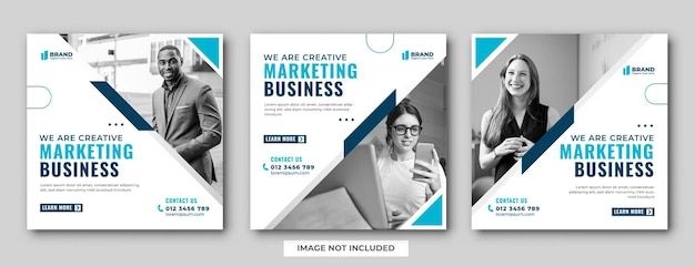 creative marketing business social media post template