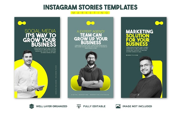 Vector creative marketing concept stories pack