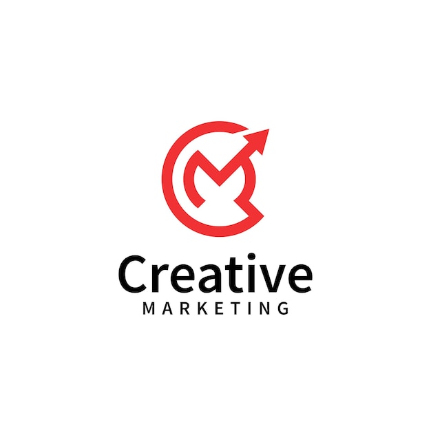 Creative marketing logoinitial CM logo design