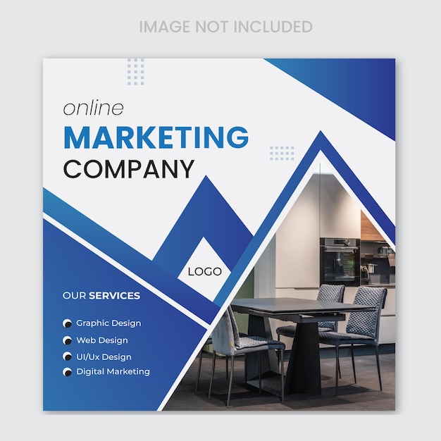 Vector creative marketing social media post design template