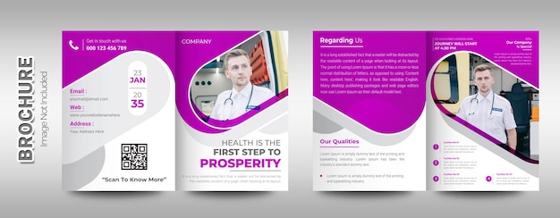 Creative Medical Company Bifold Brochure Template