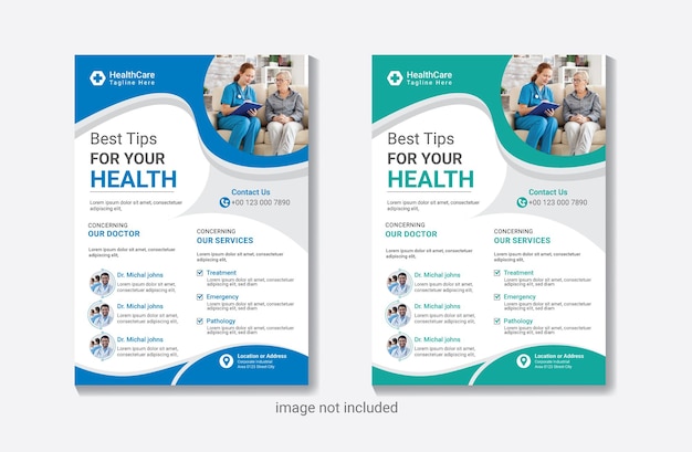 Creative medical flyer templates design