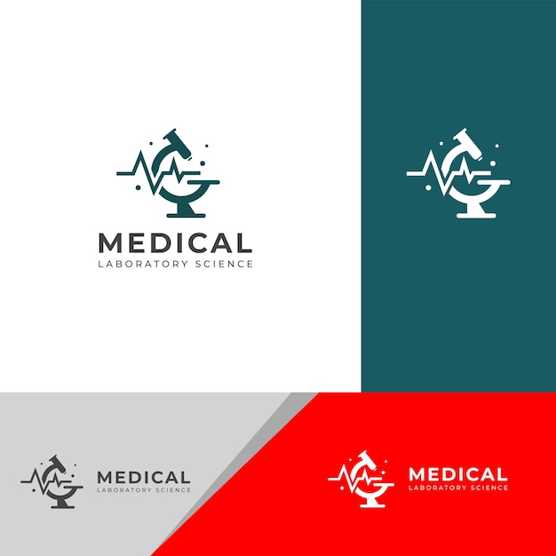 Creative Medical laboratory science logo design