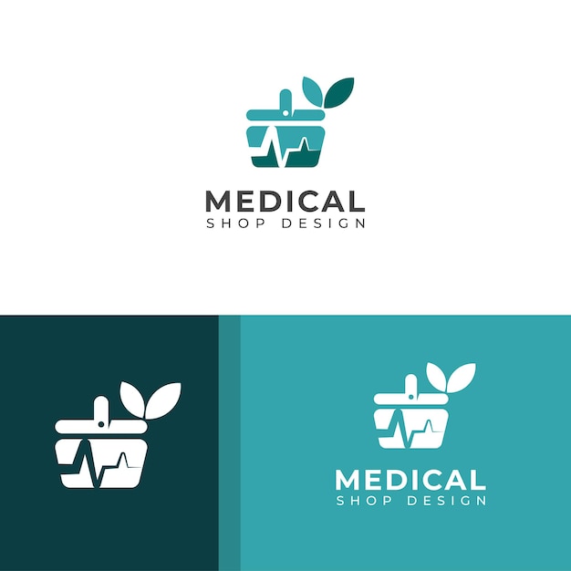 Creative medical shop vector logo