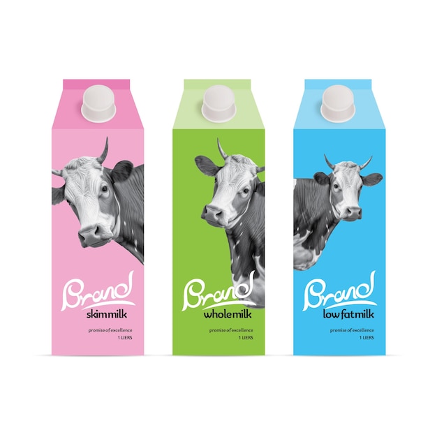 Creative Milk Packaging for Unique Brand Identity