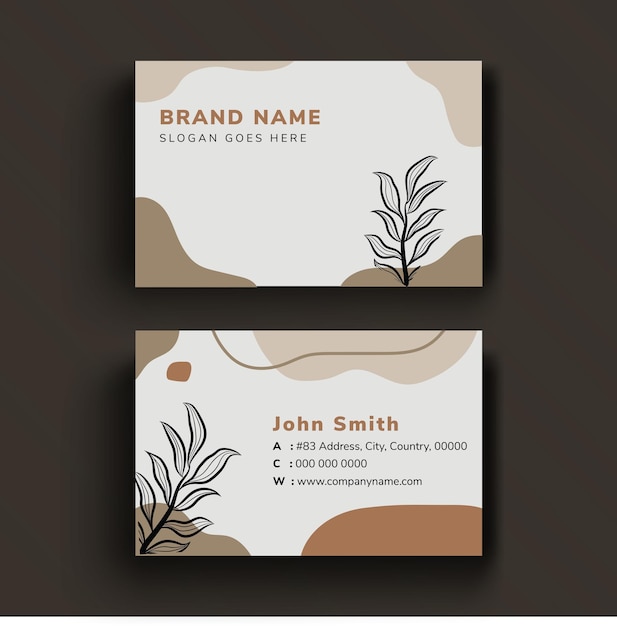 Creative Minimal Abstract Business Card Template premium vector