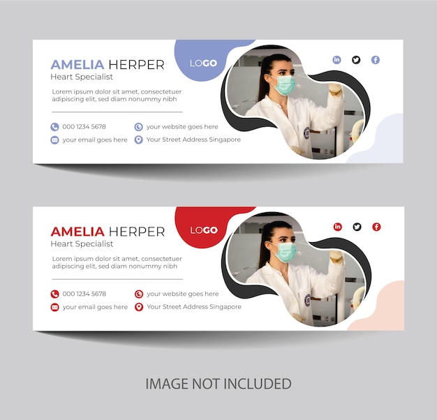 Creative and minimal email signature template