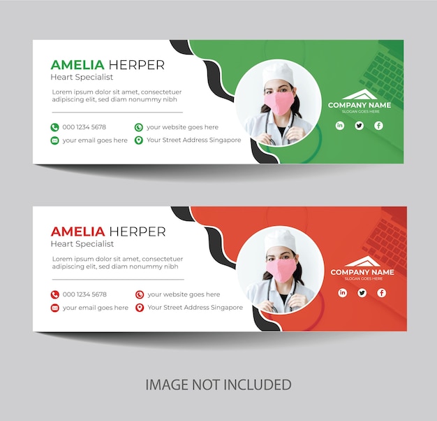 Creative and minimal email signature template