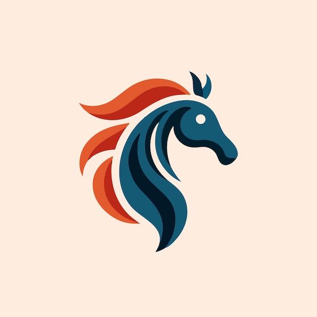 Creative Minimal Horse Logo Design