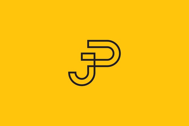 Creative minimal PJ JP letter business logo initial based Monogram icon vector