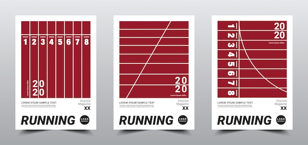 Creative minimal running poster template