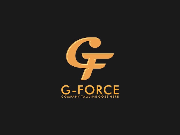 Creative and Minimalist Letter CF GF Logo Design Using letters C and F , GF CF Monogram