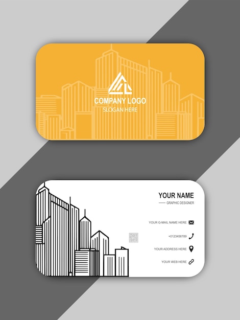 Vector creative modern architecture business card template design