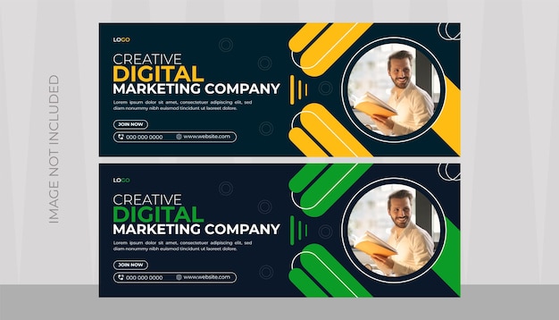 creative modern business agency corporate social media cover banner