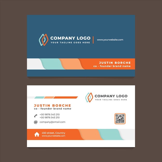 Creative modern business card design.