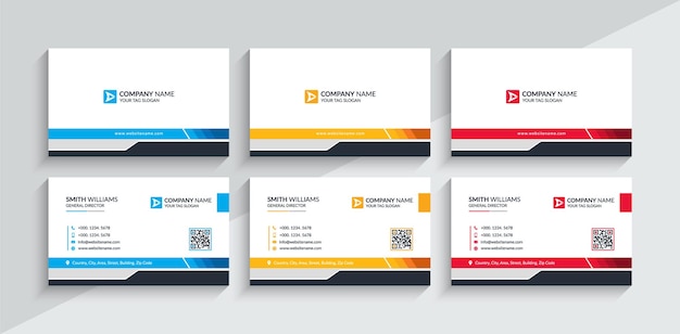 Creative modern business card set