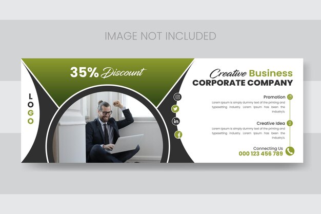 Creative modern business facebook and social media cover design template