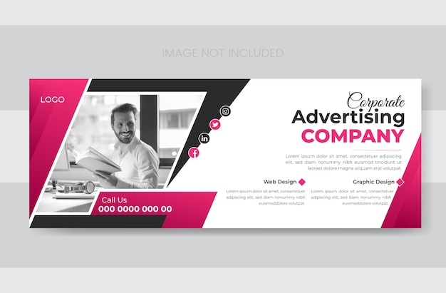 Creative modern business facebook and social media cover design template