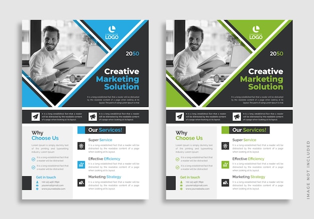 Creative modern business flyer design template