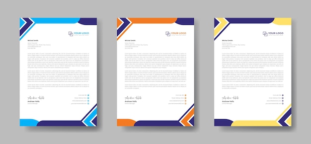 Creative modern business letterhead design template