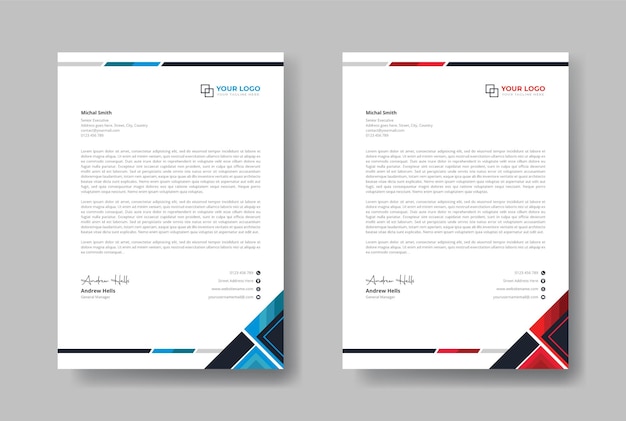 Creative modern business letterhead design template