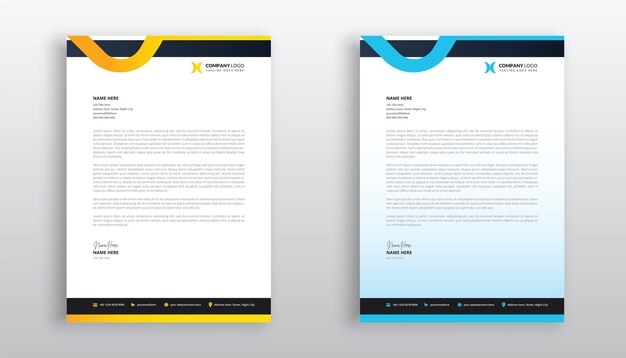 creative and modern business letterhead template