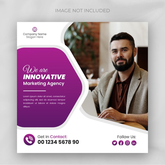 Creative modern business social media post design template