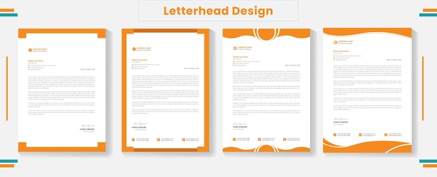 Creative Modern Clean business style letterhead Minimalist concept business letterhead design