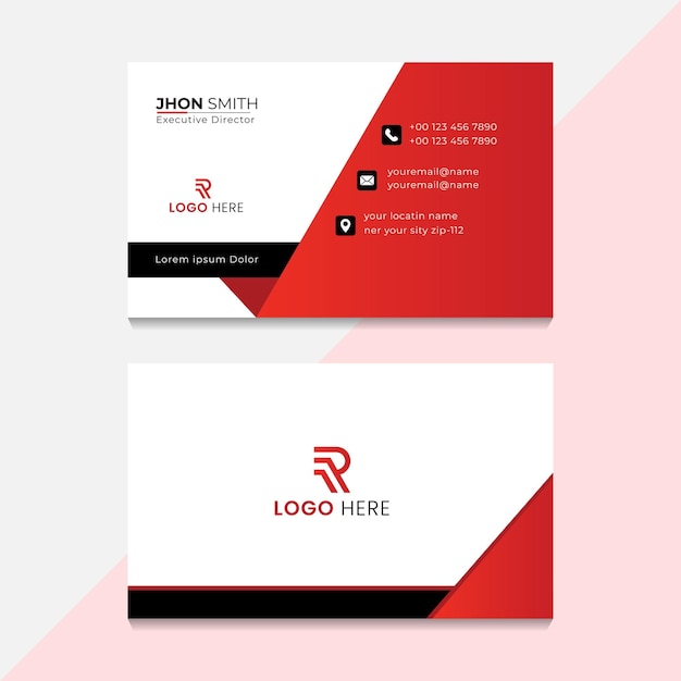 creative modern and clean professional business card template