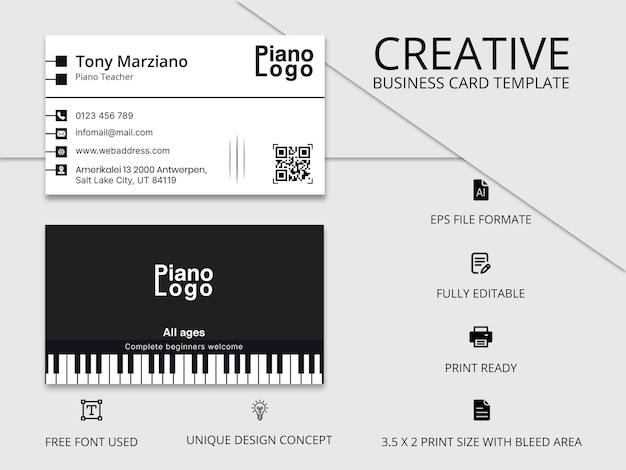 Creative and modern corporate Business card design template