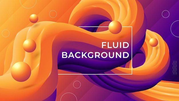 Creative modern fluid background design with minimalist colorful shapes