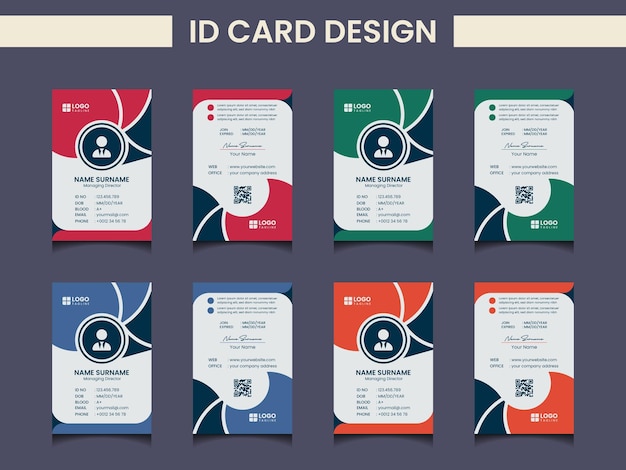 Vector creative modern id card design template