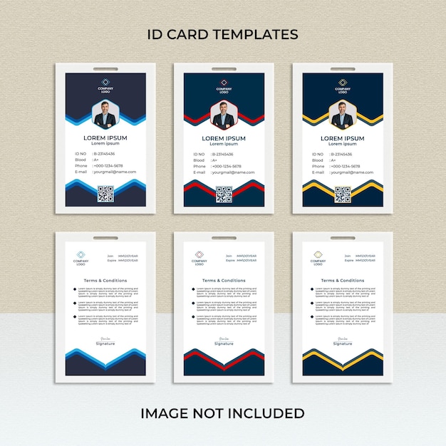 Creative and modern id card template design.