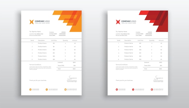 creative modern invoice template for your business