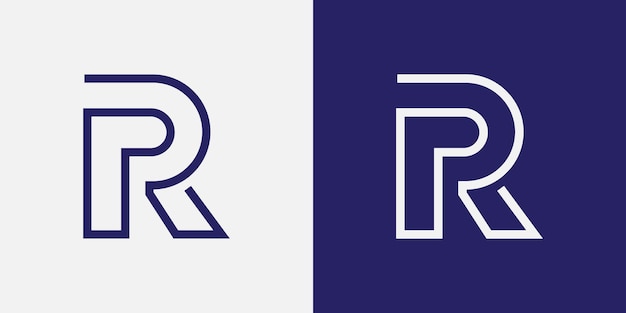 Vector creative and modern minimalist r letter logo design template for use any kind of business