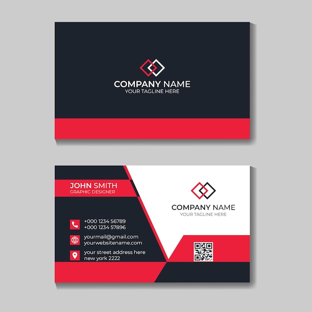 Creative modern professional business card design Free Vector