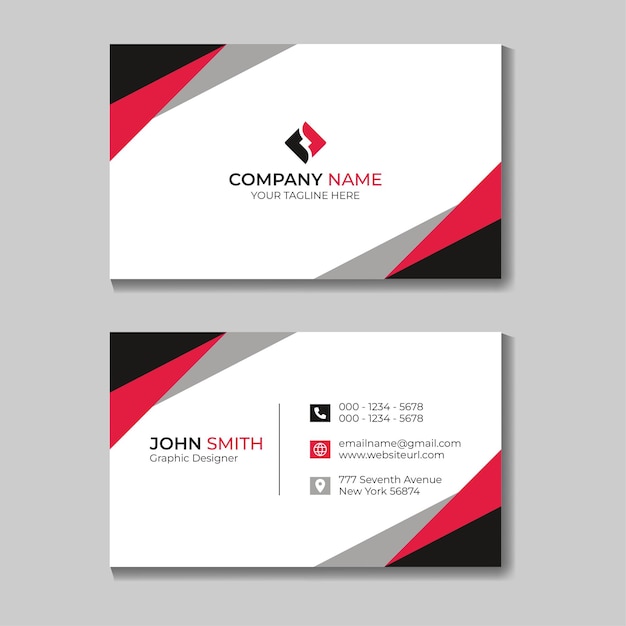 Creative modern professional business card design Free Vector