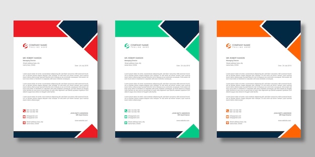 Creative and modern professional business letterhead template