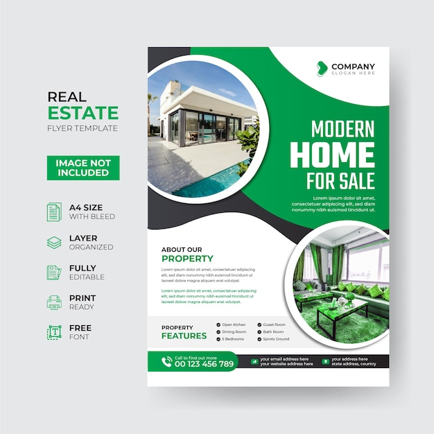 Creative and Modern Real Estate Flyer Template