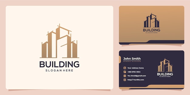 Creative modern real estate logo design templateinspiration for business of building construction