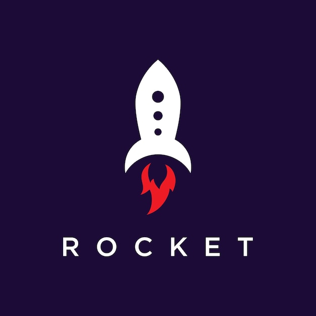 Creative and modern rocket design logostarship launch template