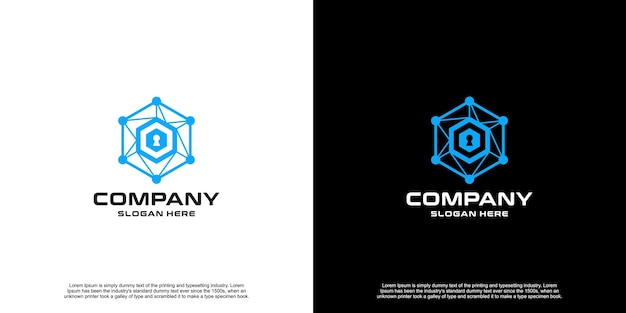 Vector creative modern shield security logo design