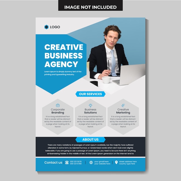 Creative Modern Stylish Flyer Design Free Vector