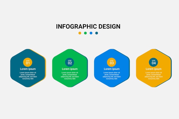 creative modern timeline chart four step  infographic design