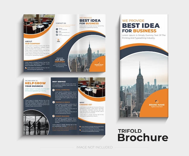 Creative and modern trifold brochure template