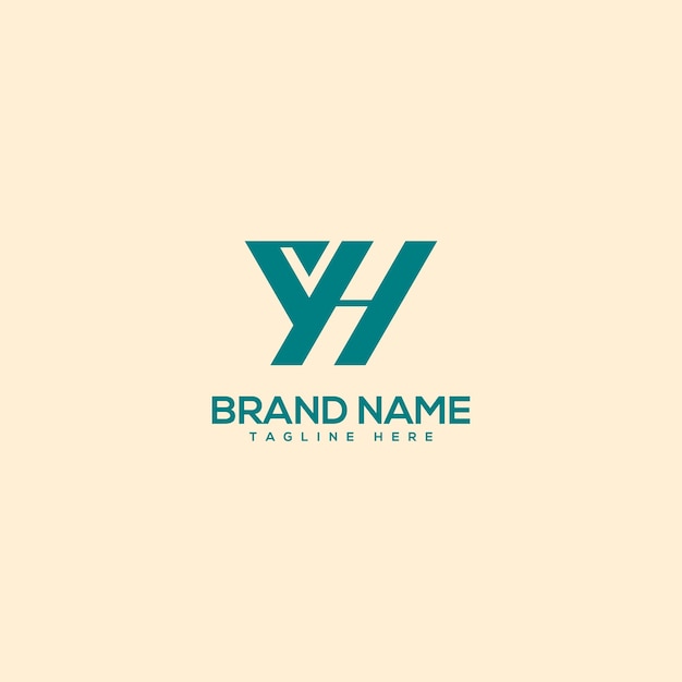 Creative modern unique letter YH HY logo design template vector